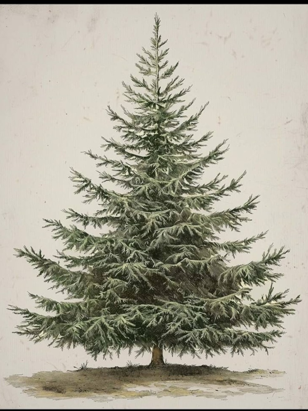 Vintage Rustic Pine Tree Art Print (Unframed)